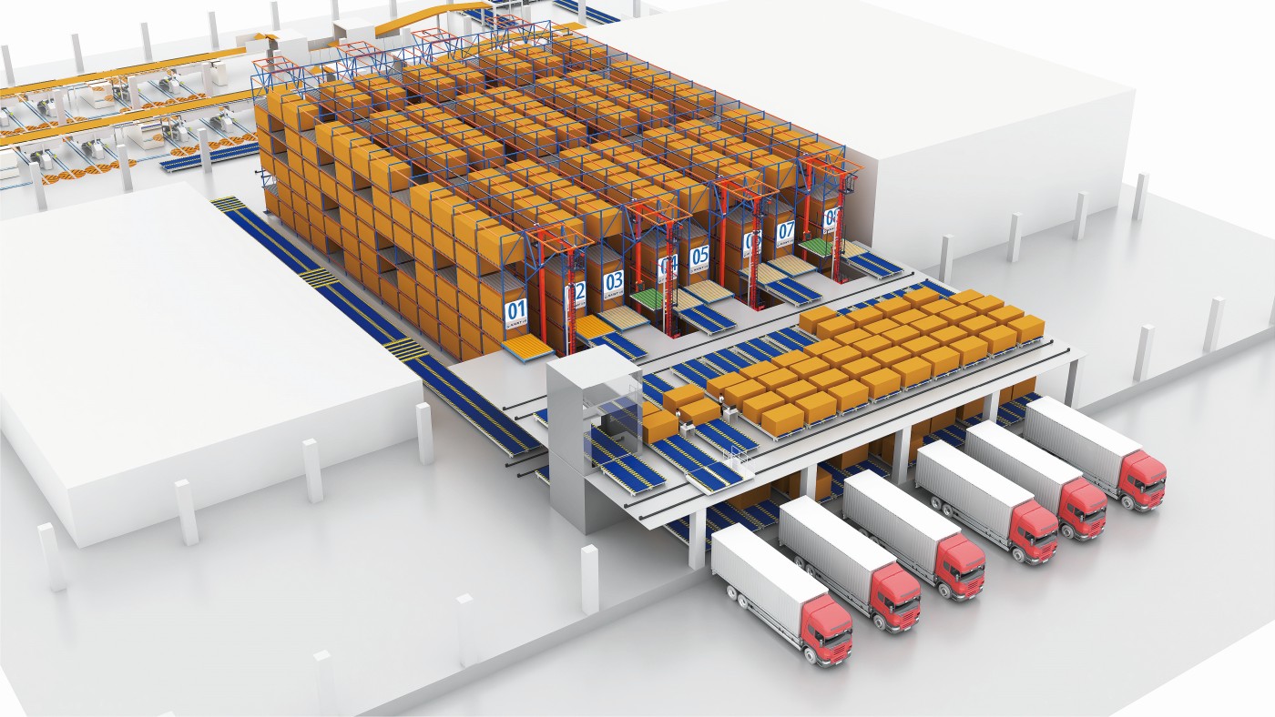 Box plant finished goods handling