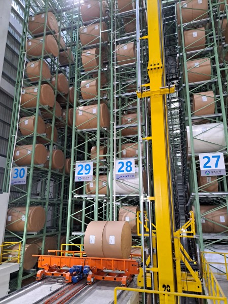 Automated roll warehouse